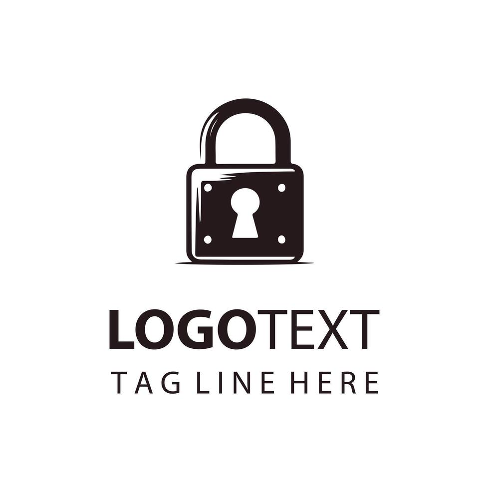 Technical Lock Logo Design vector