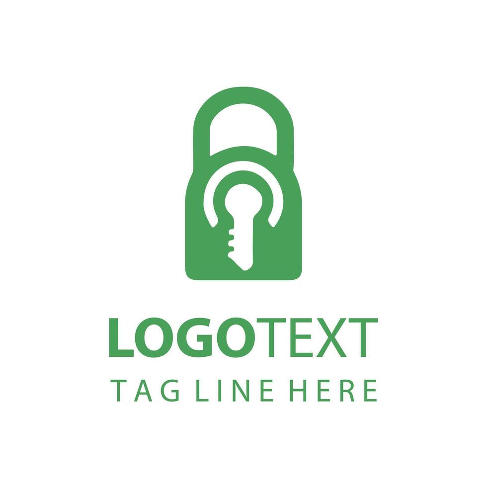 Company Branding Lock Logo Design vector