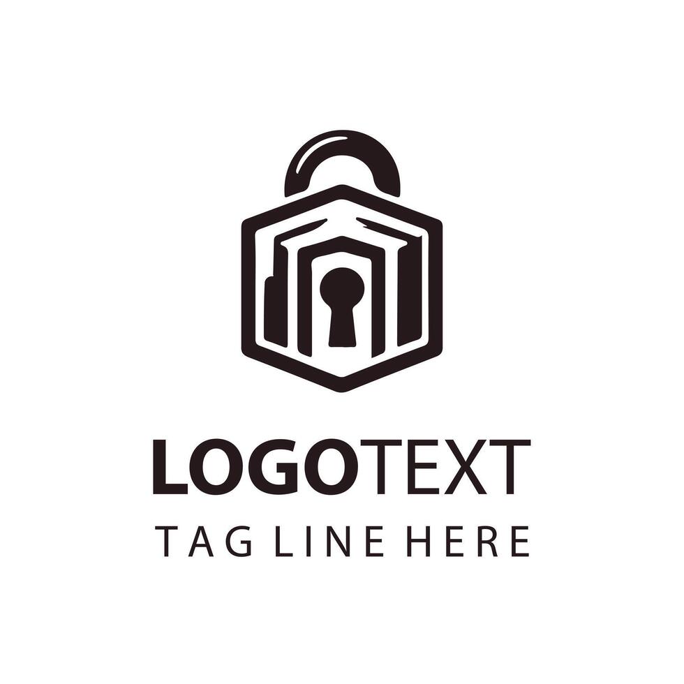 Survival Lock Logo Design vector