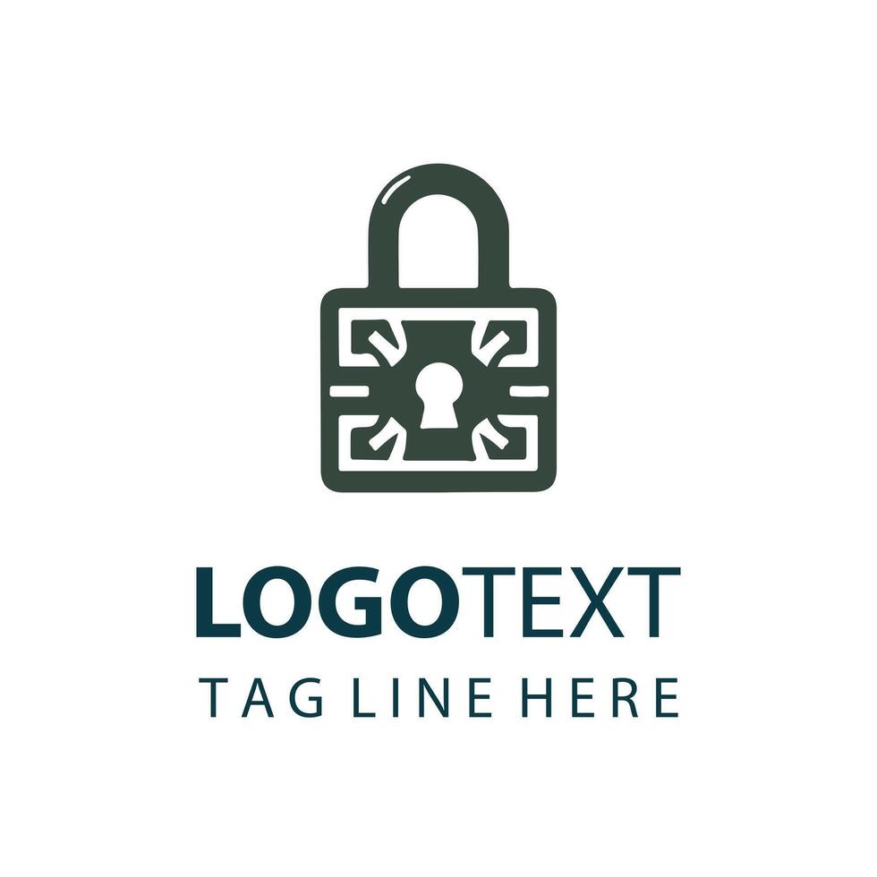 Security Lock Logo Design vector