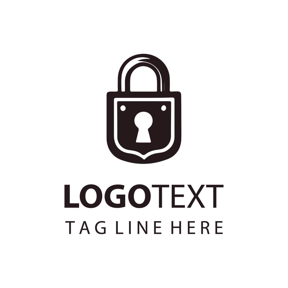 Old Lock Logo Design vector