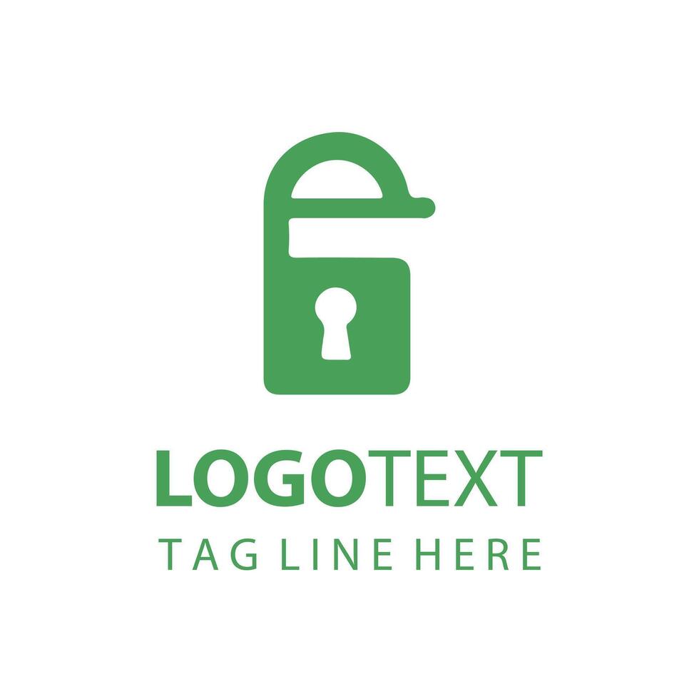 Stylish And Lock Logo Design vector