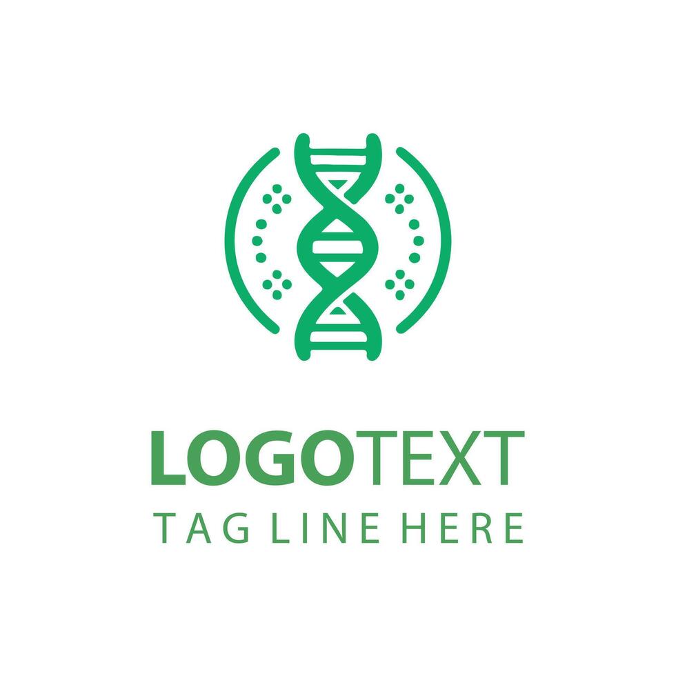 DNA Helix Logo Design for Science and Technology vector