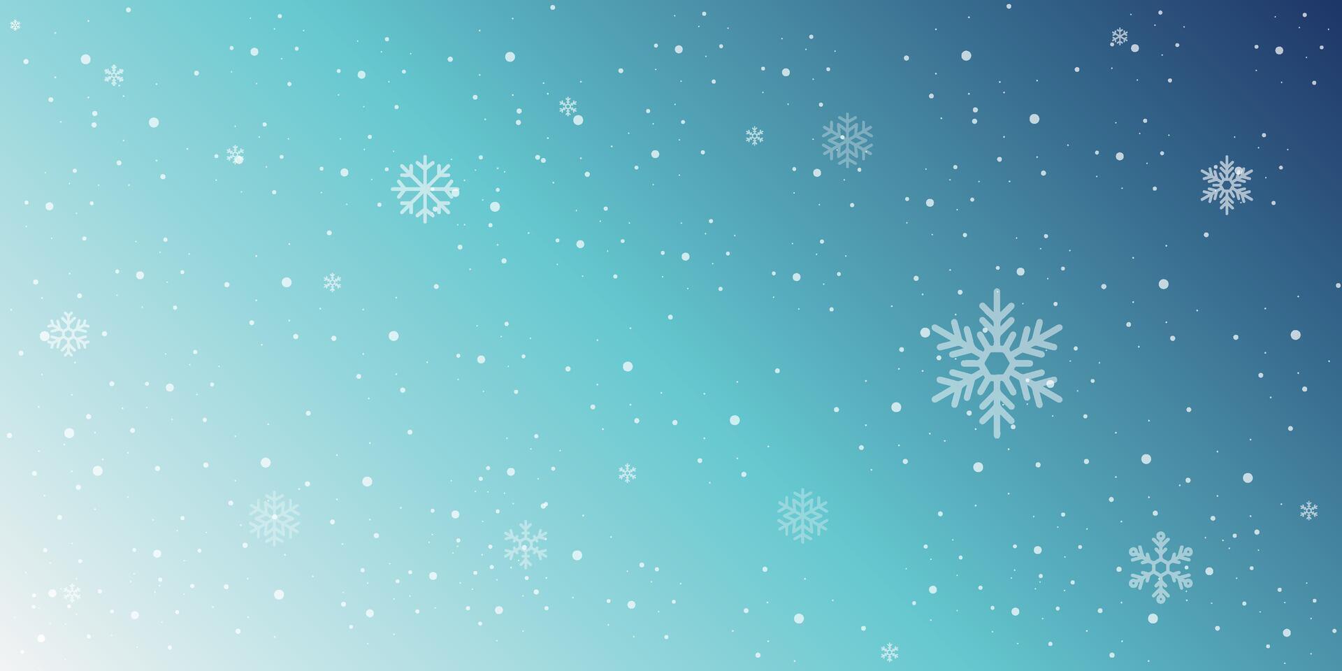 Winter background, snowflakes on a beautiful background, Christmas background for cards, snowfall. Snowy nature landscape vector