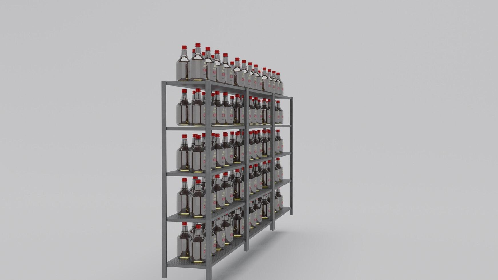 Apple Wine Bottles with Cabinet photo