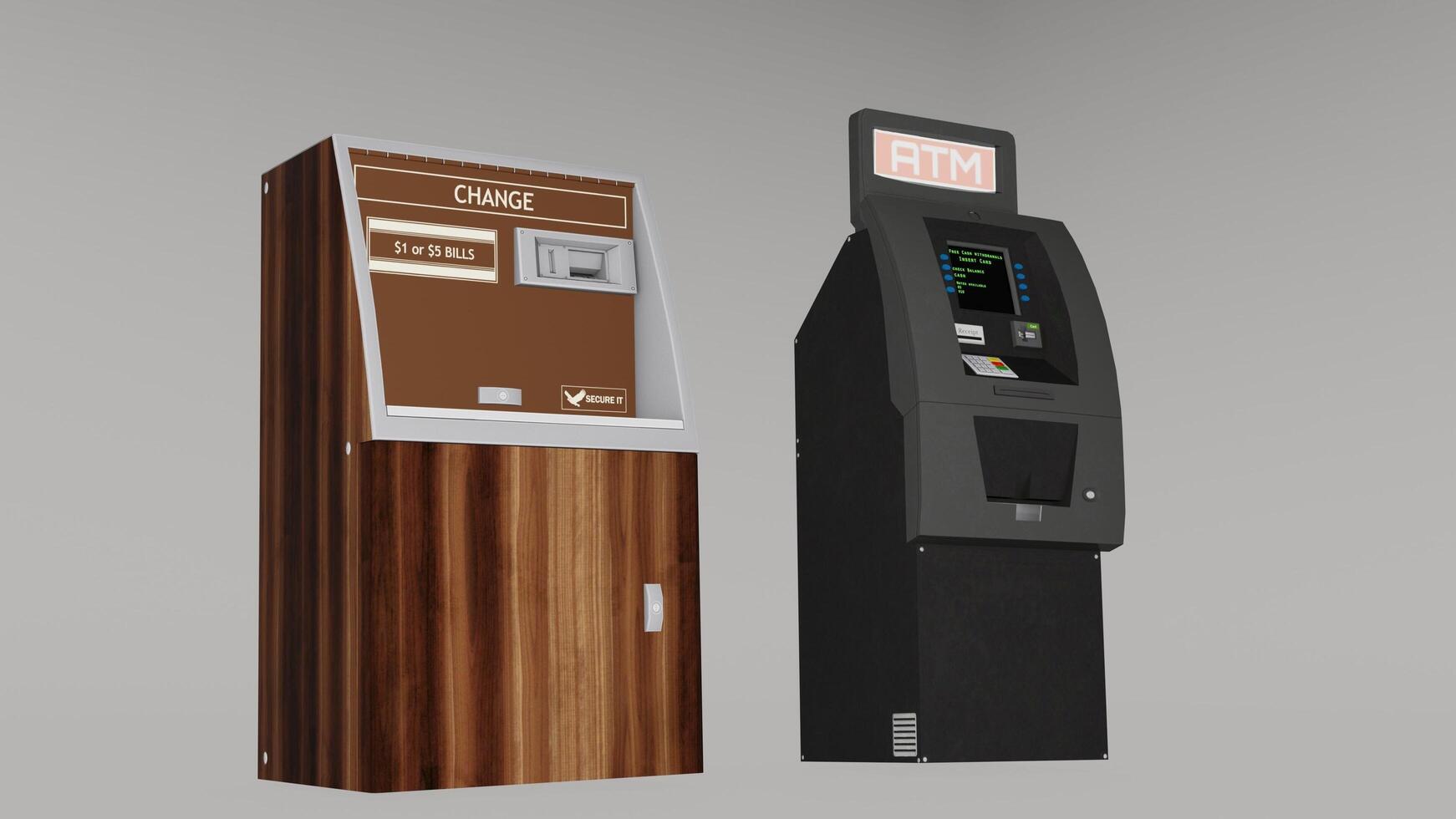 atm machine and crancy exchange machine photo