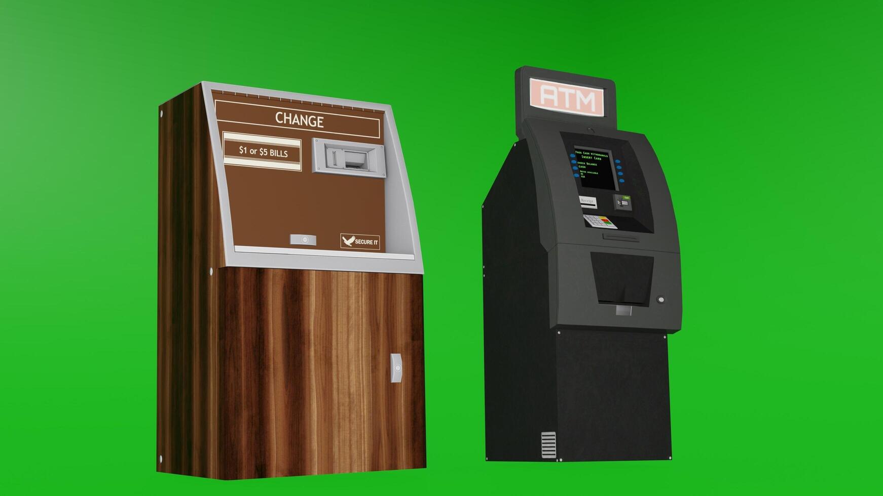 atm machine and crancy exchange machine photo