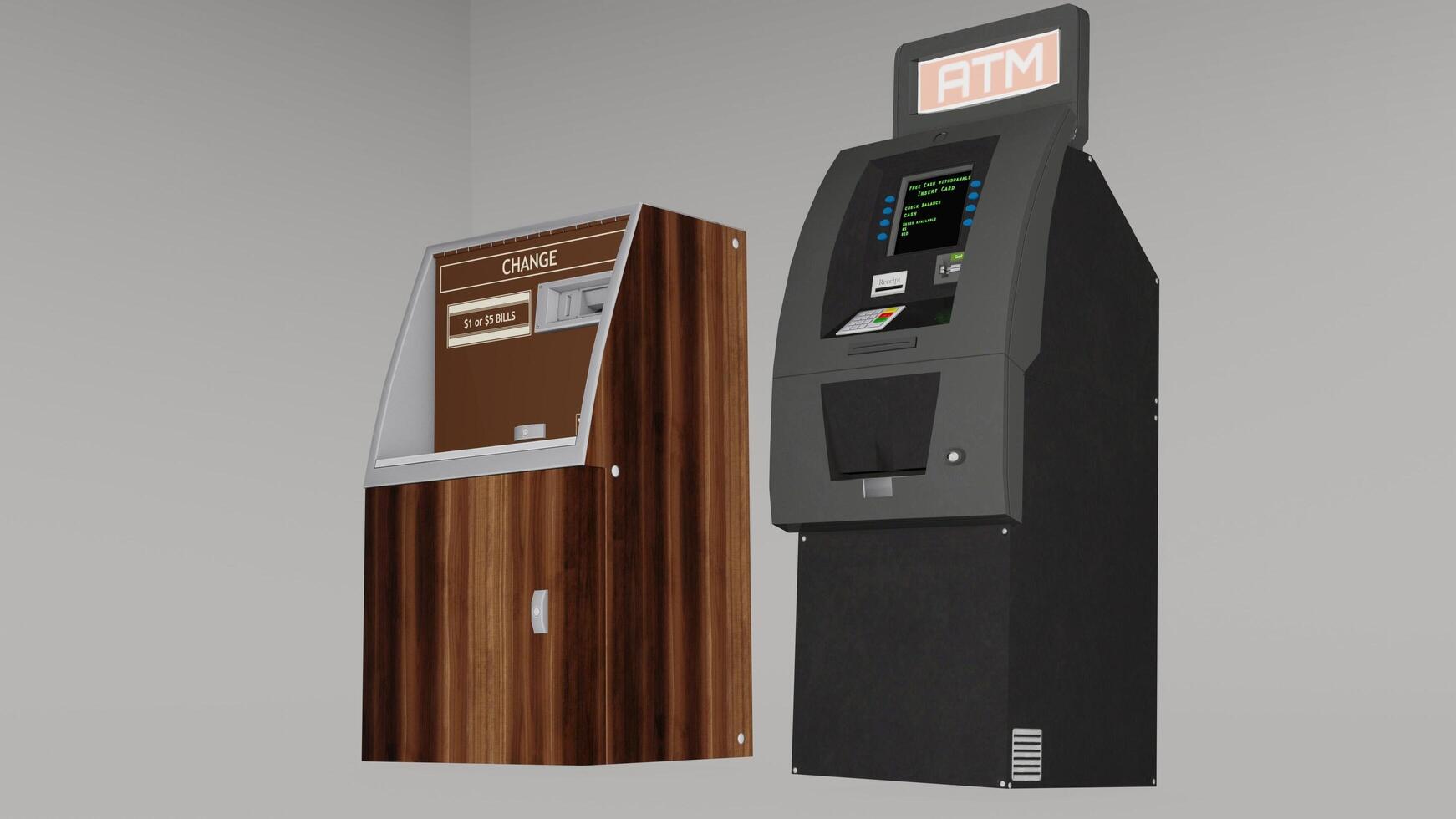 atm machine and crancy exchange machine photo