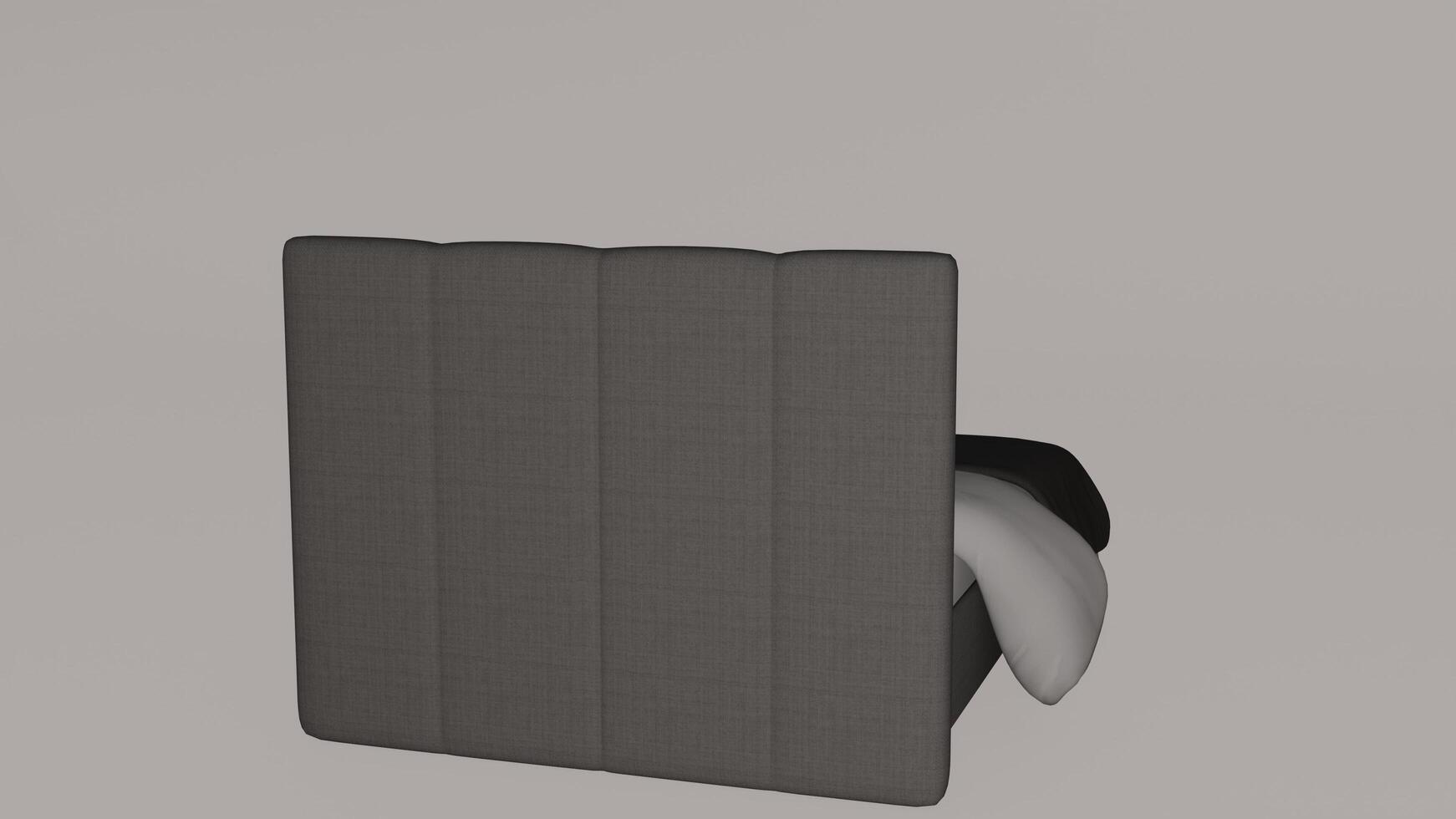 A chair with a backrest and a cushion photo