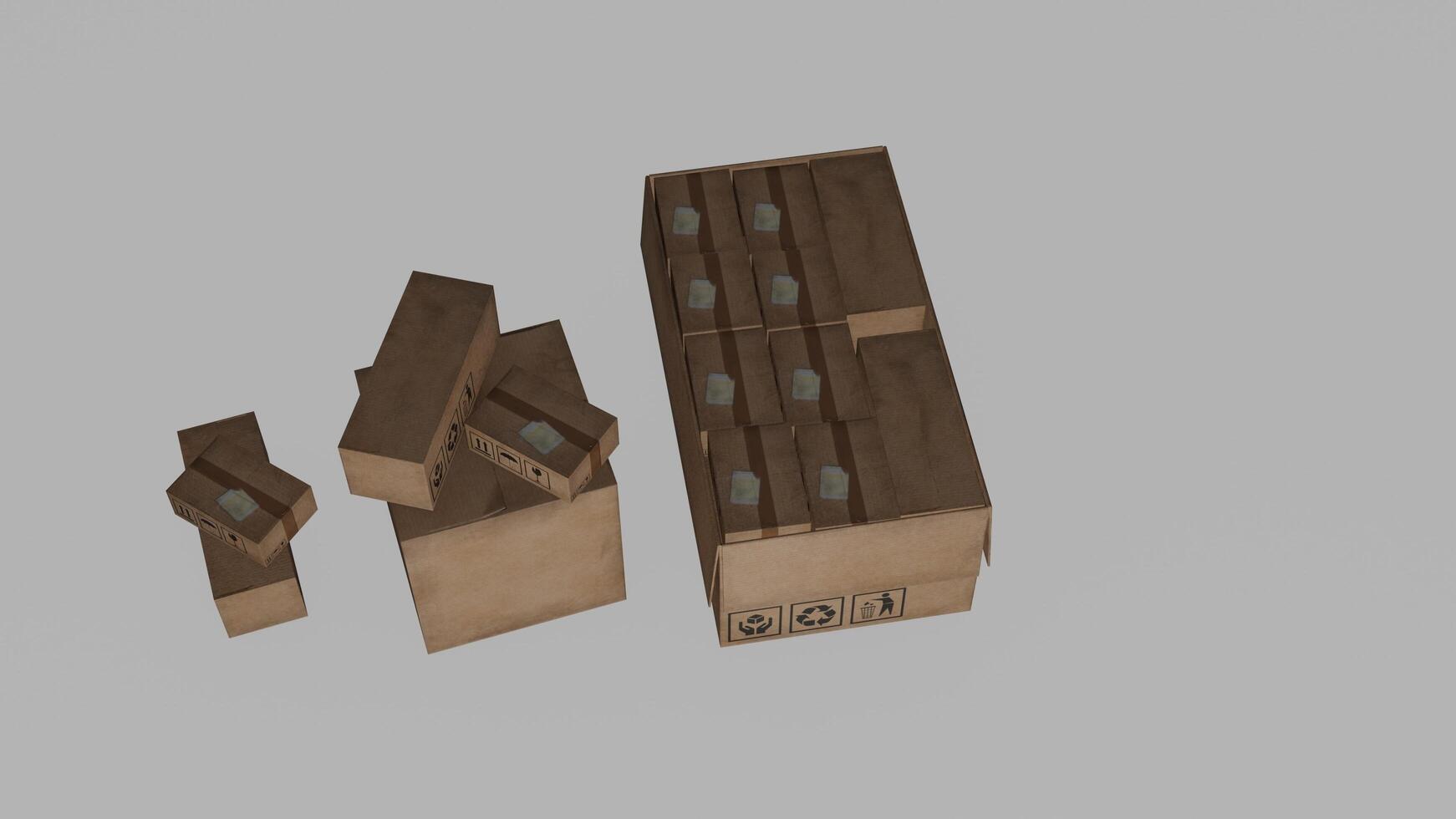 cardboard packaging boxe photo
