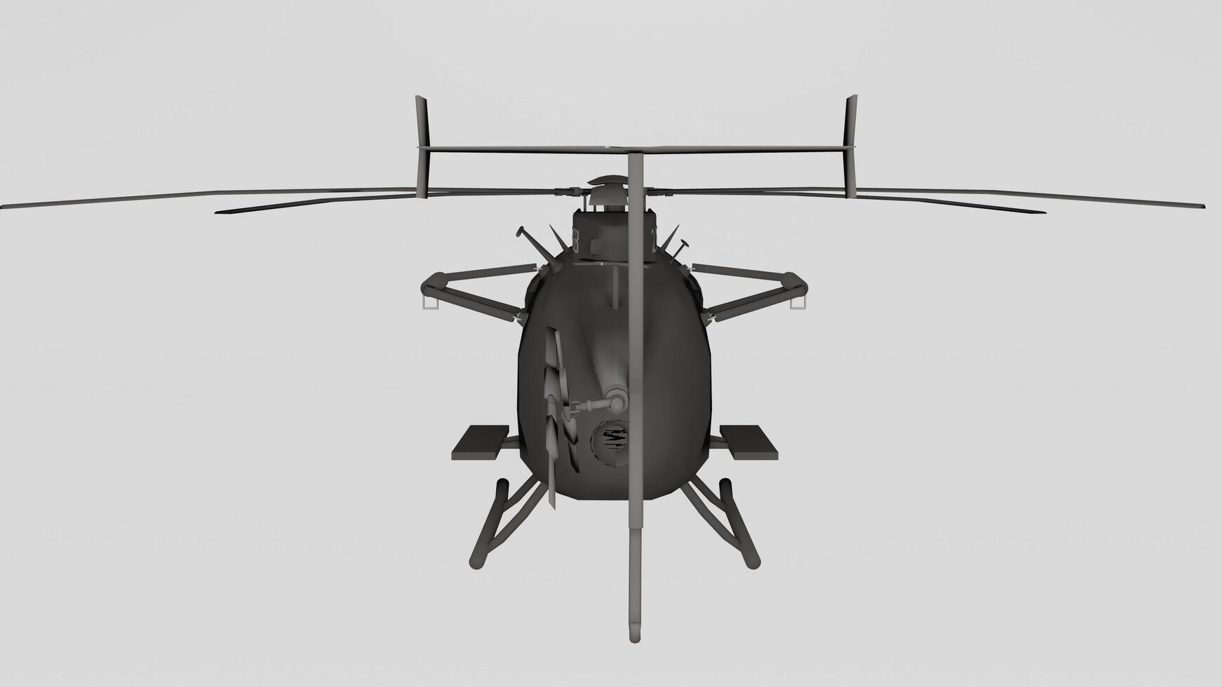 A 3d model of a helicopter with a propeller photo