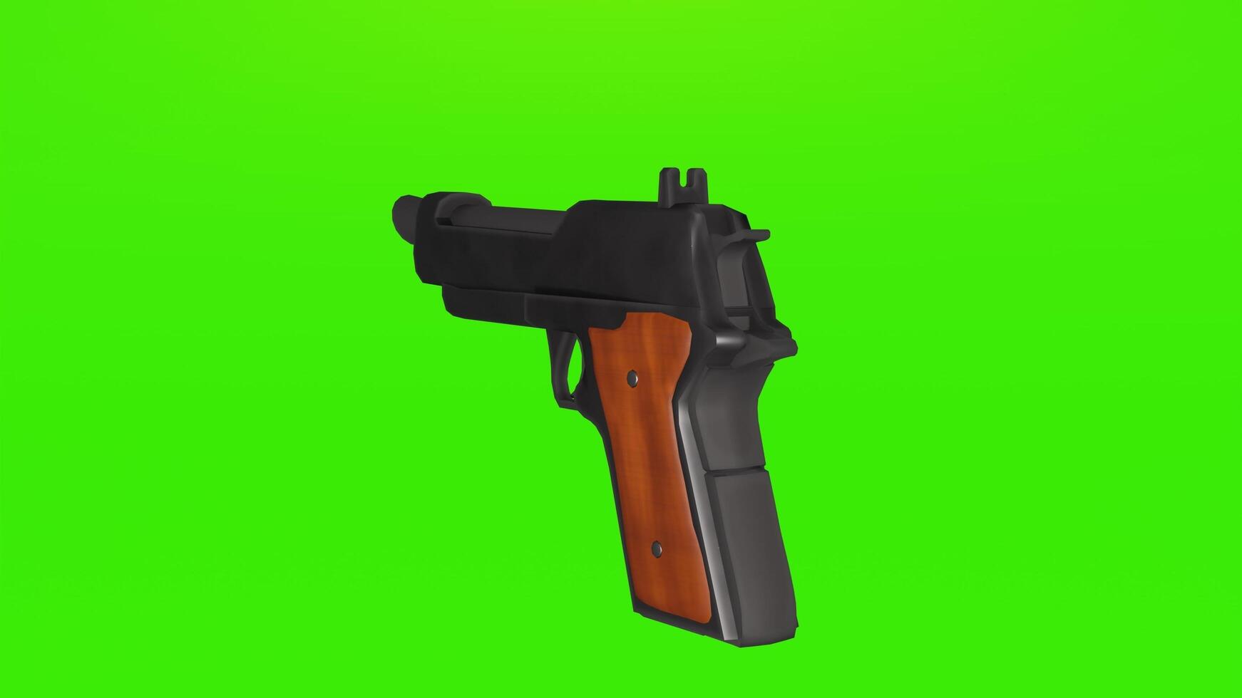 A gun on a green screen photo