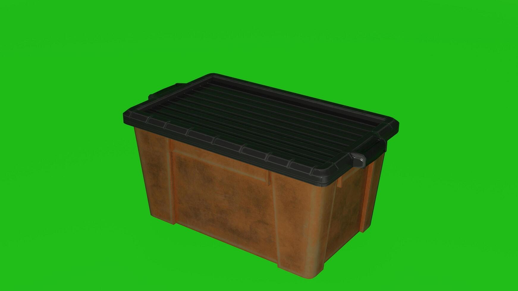 A trash can on a green screen photo
