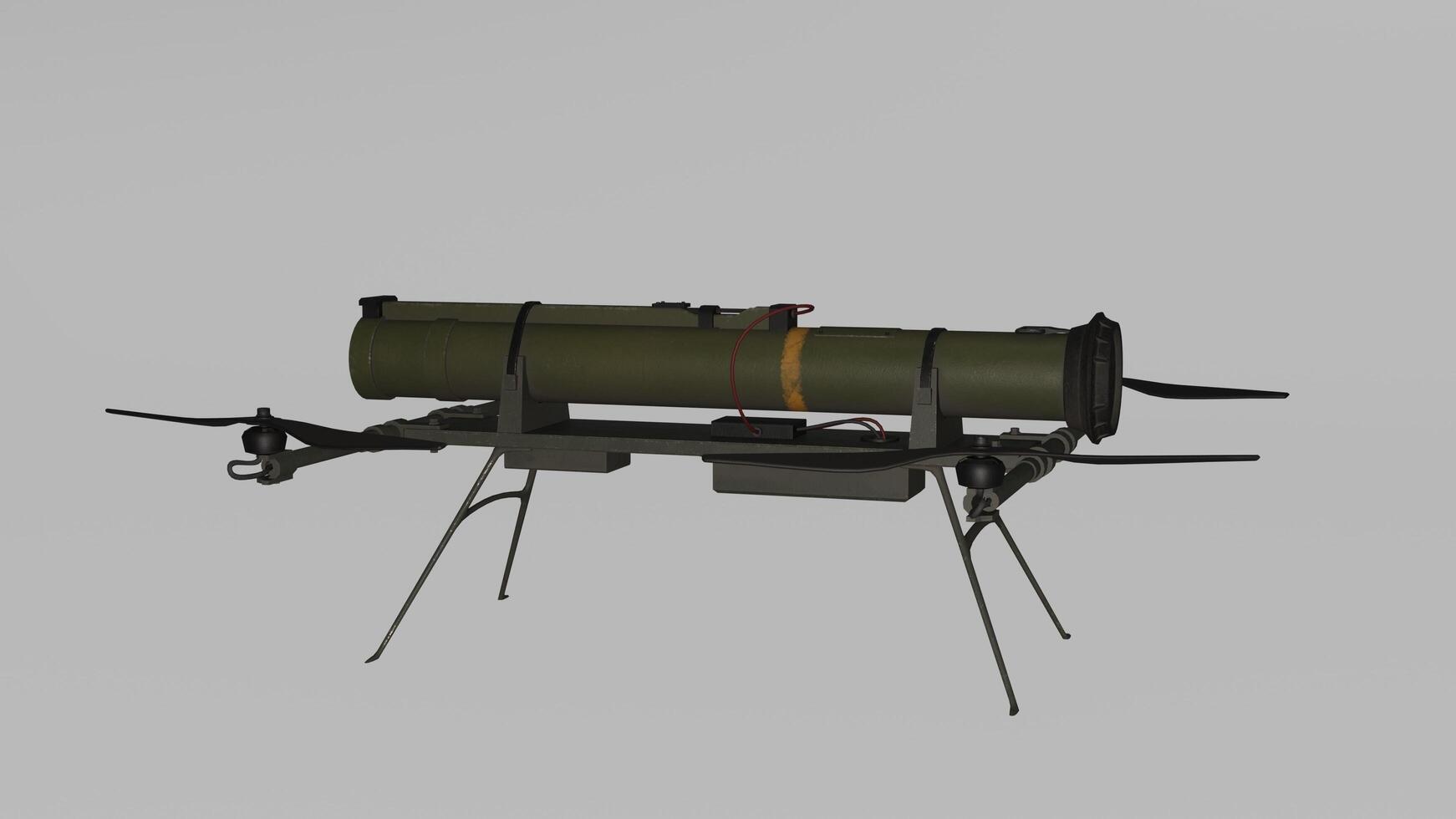 A 3d model of a military machine gun photo
