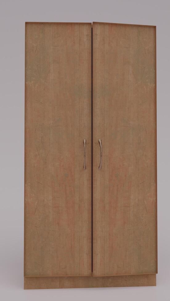 A wooden cabinet with two doors on the side photo