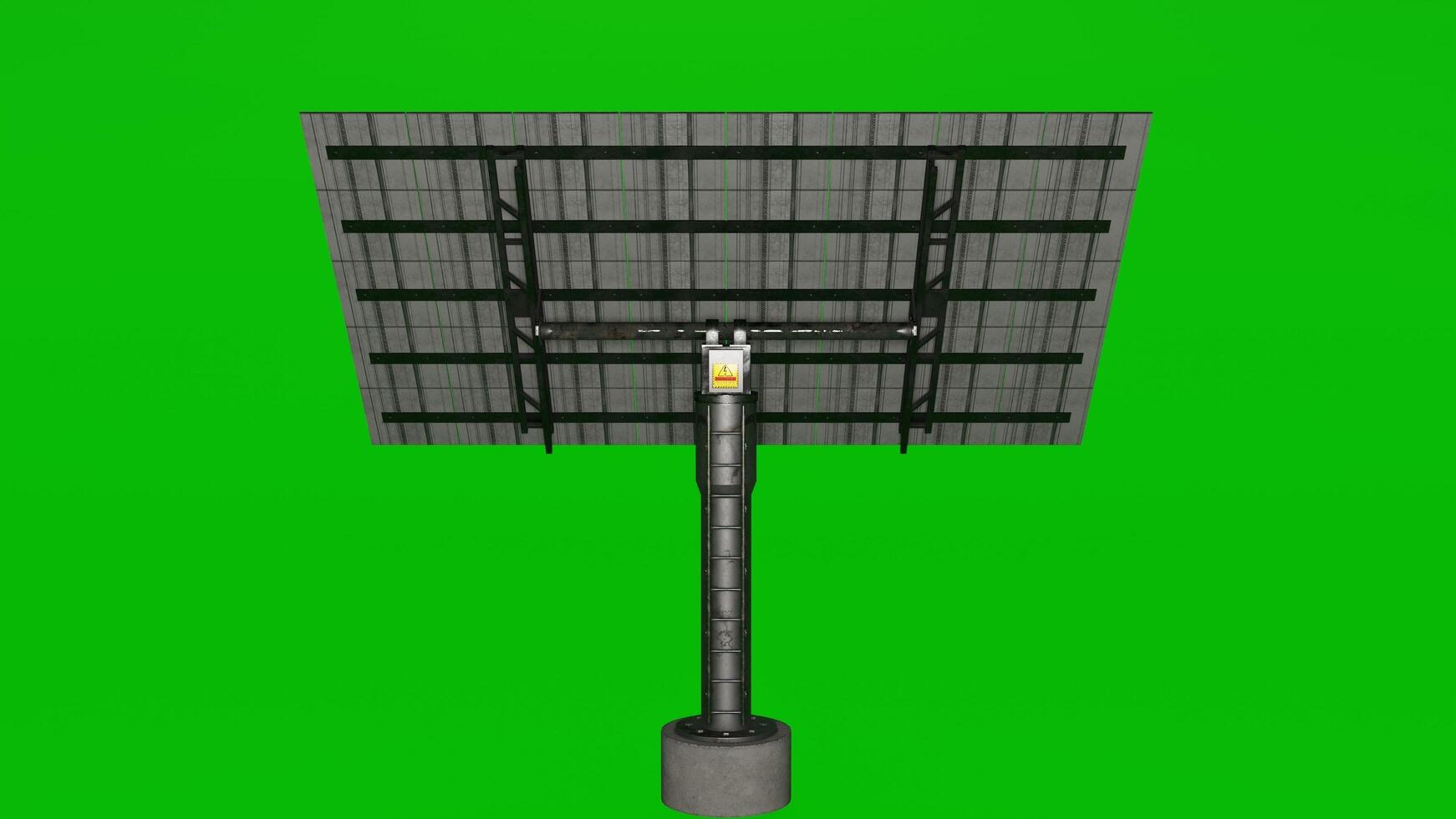 A solar panel on a green screen photo