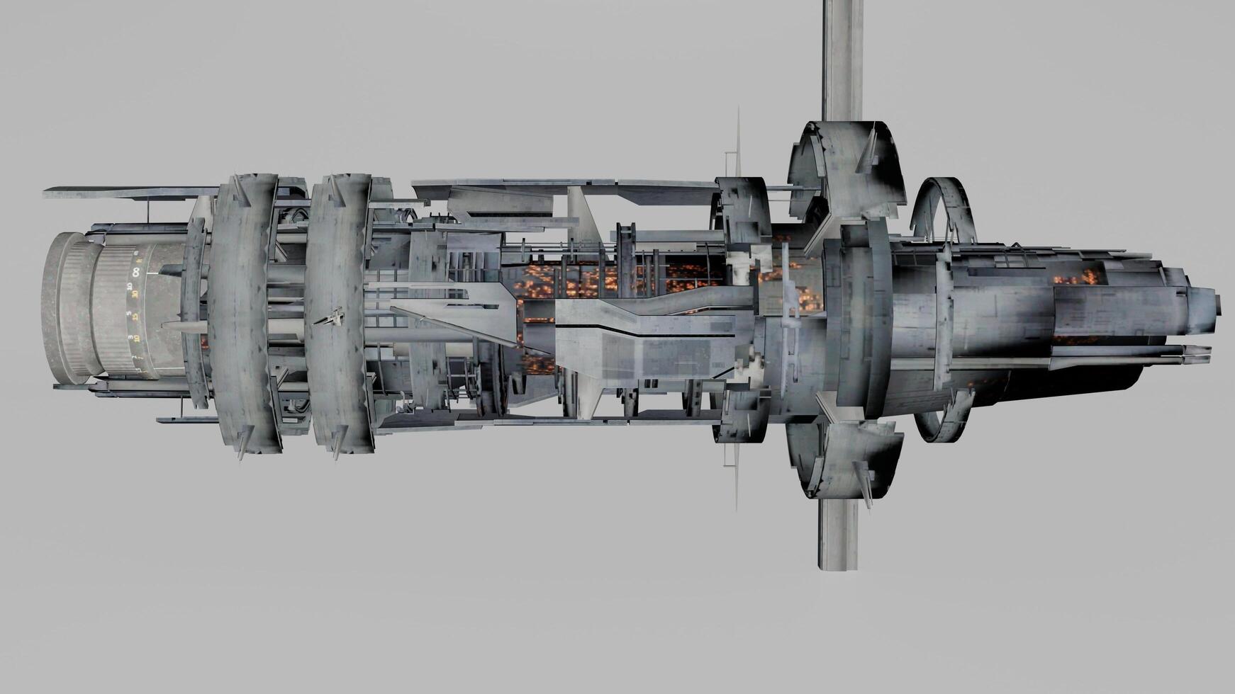 A 3d model of a large engine photo