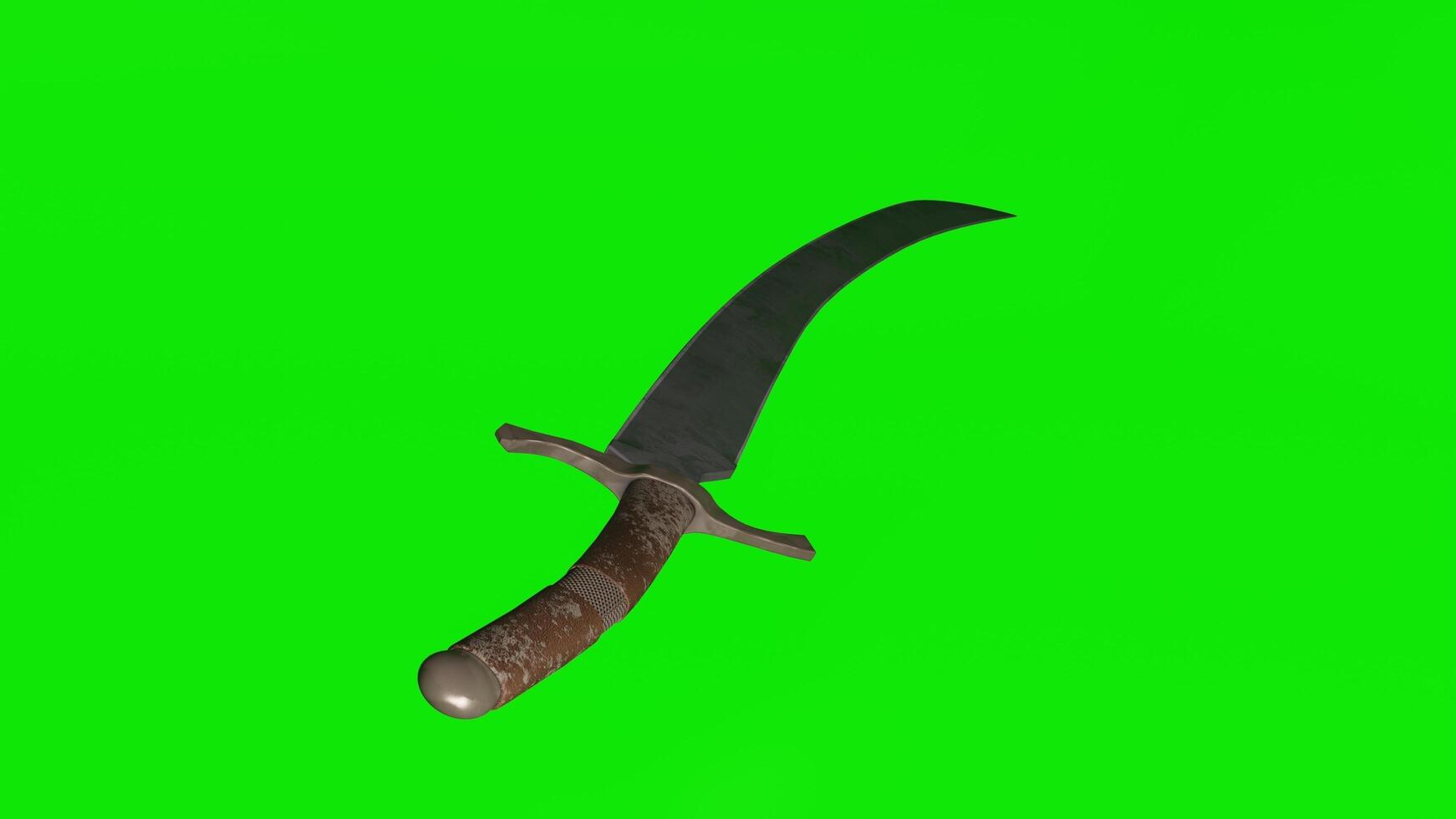 A knife on a green screen photo