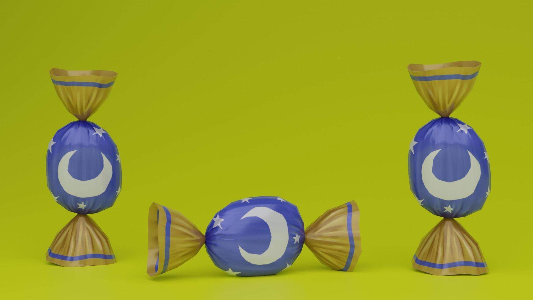 Three candy bars with a moon on them photo