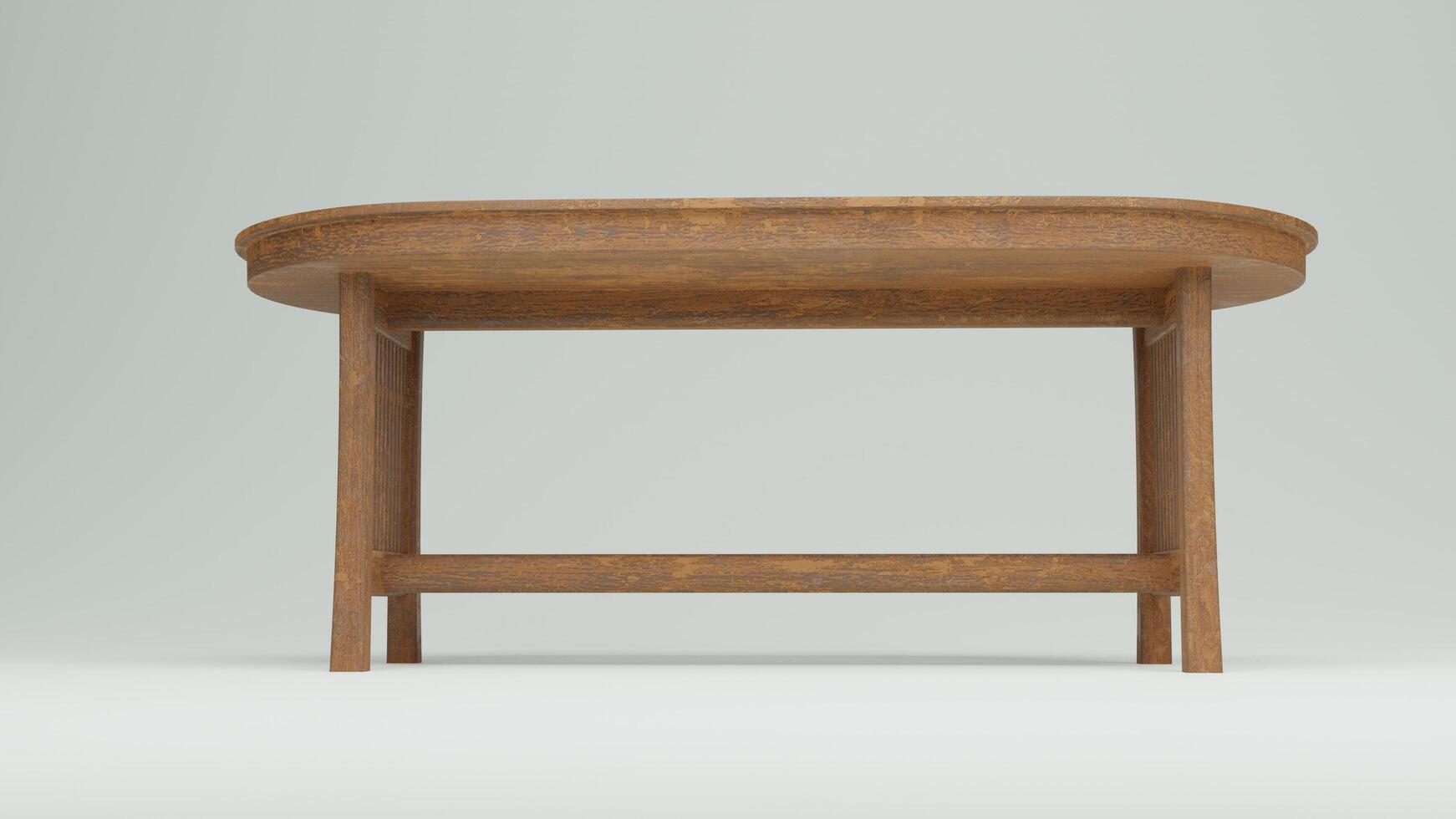 A small table with a wooden top photo