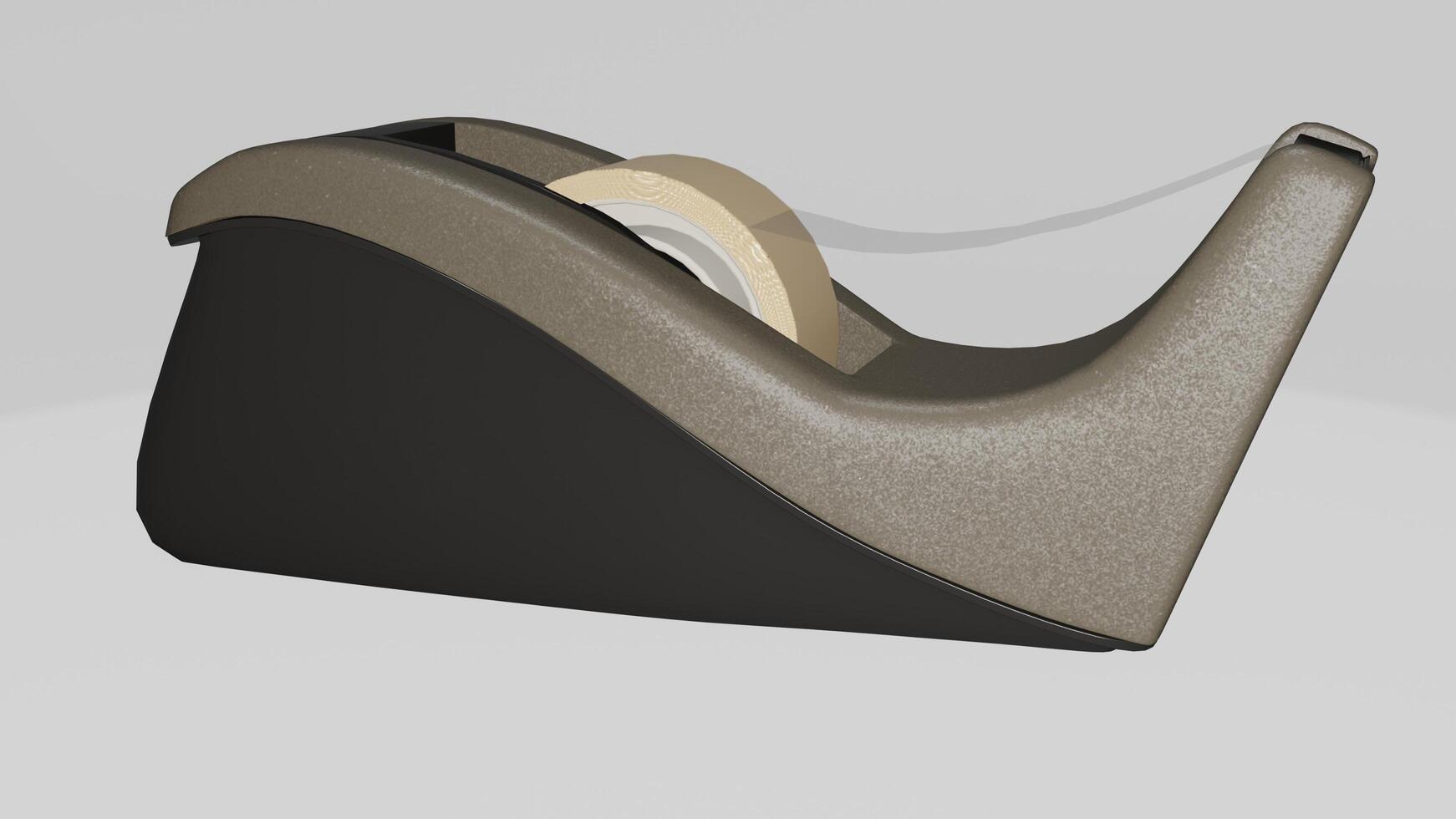 A tape dispenser with a roll of tape on it photo