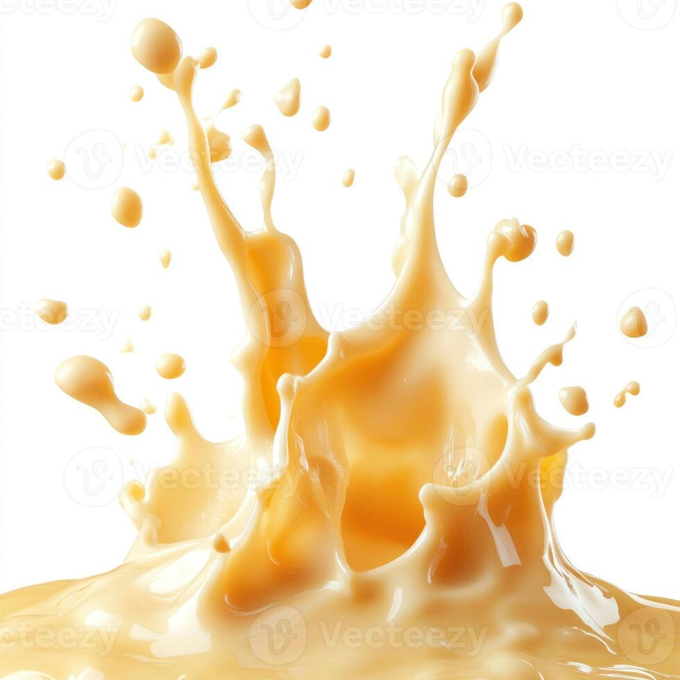 A Splash of Condensed Milk Creating a Whimsical Pattern photo