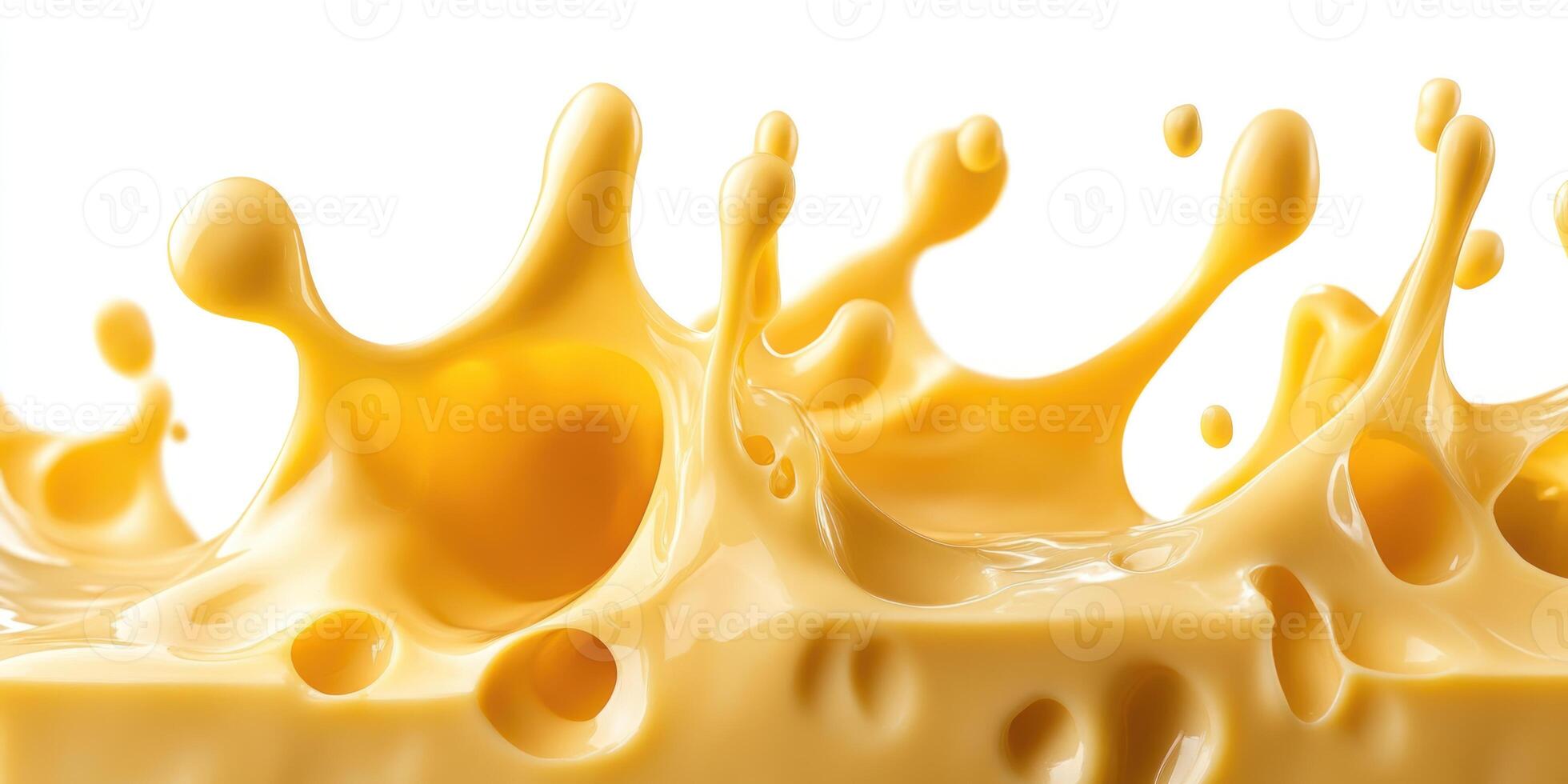 A Splash of Golden Liquid with Bubbles and Droplets photo