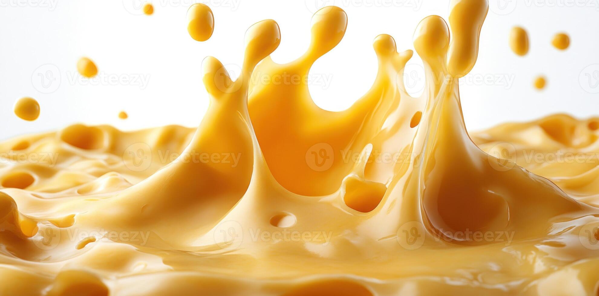 A Golden Liquid Splashing and Creating Abstract Shapes photo