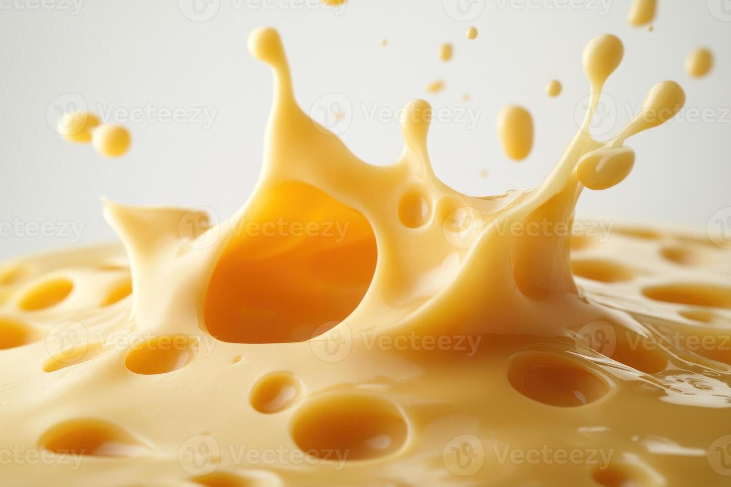 Cheese with a Splash of Creamy Liquid photo