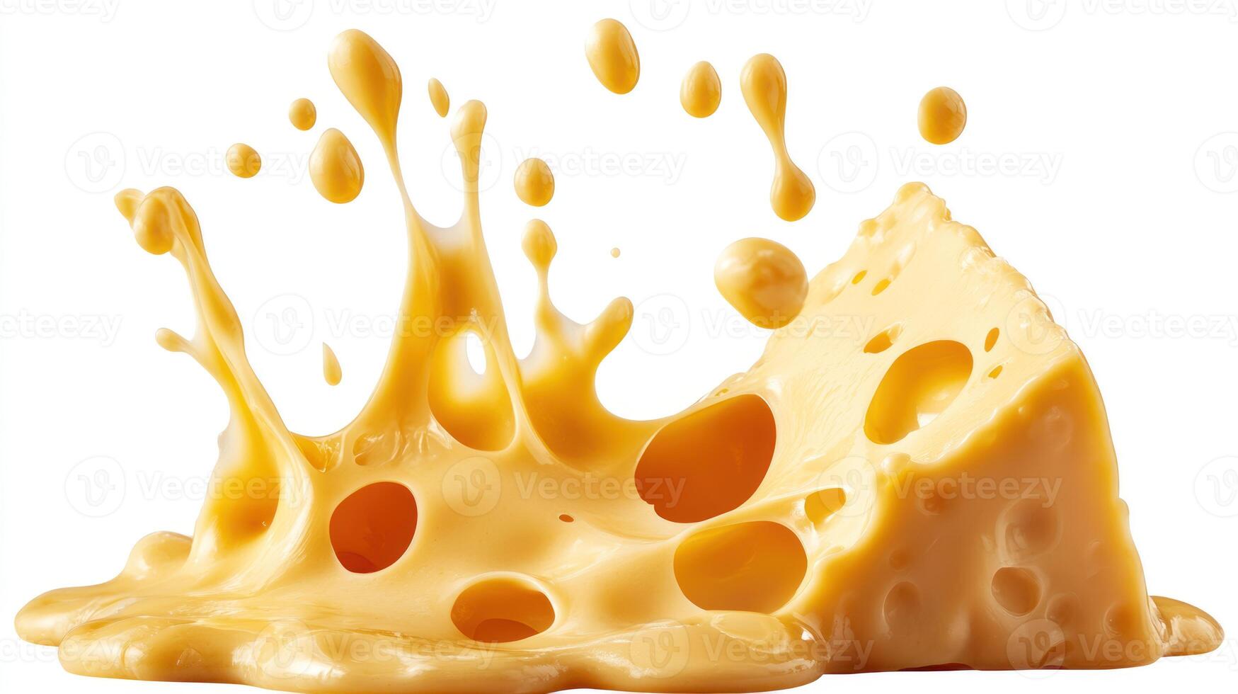 A Spilled Chunk of Swiss Cheese with Large Holes photo