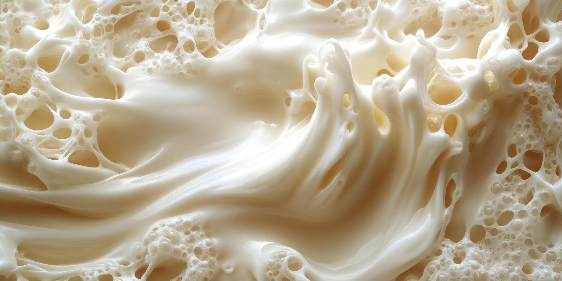 Creamy White Substance with Irregular Bubbles and Ridges photo