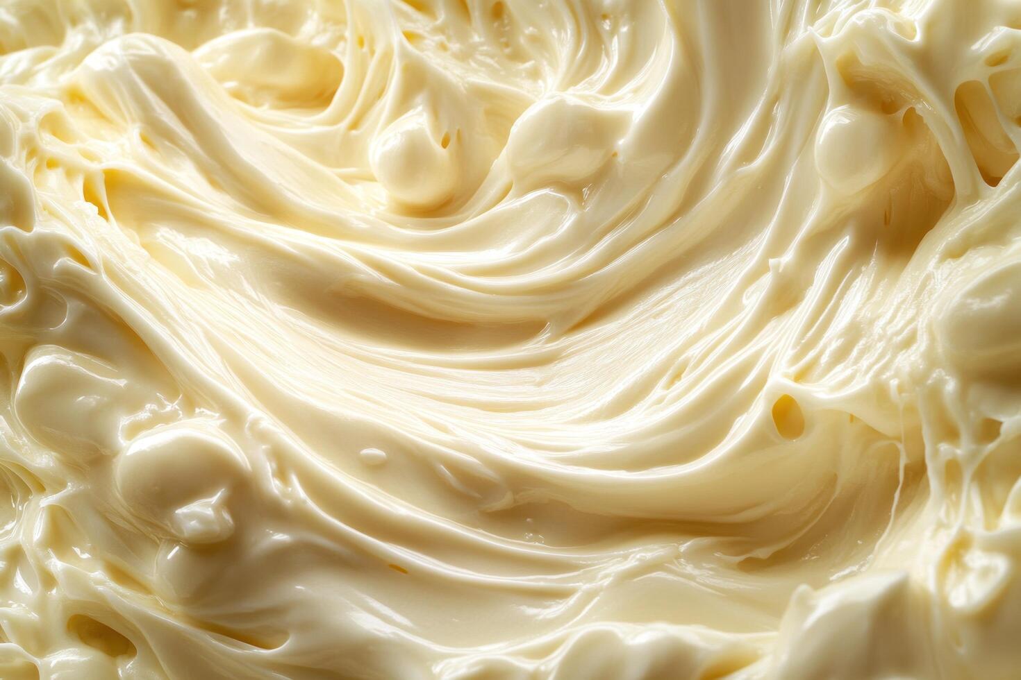 Creamy White Substance with Swirling and Smooth Texture photo
