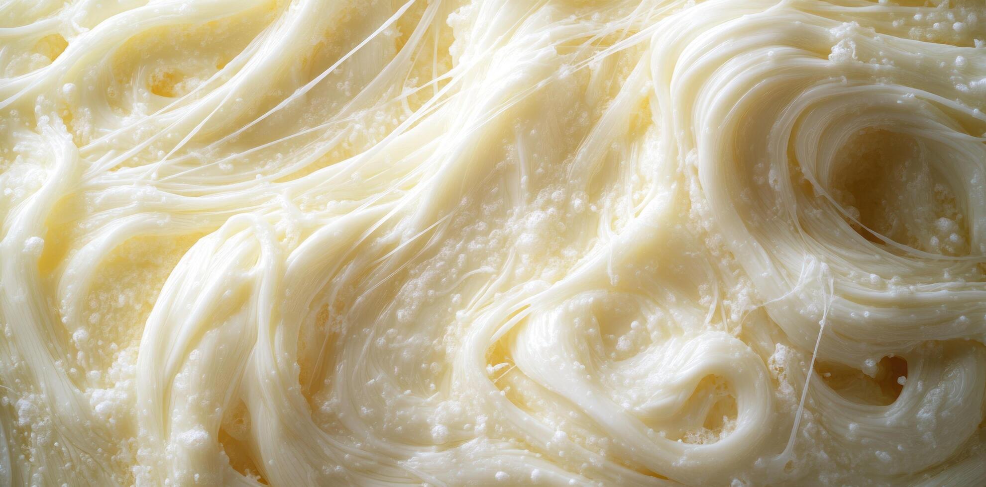 Close-up Texture of Creamy White Substance with Irregular Speckles photo
