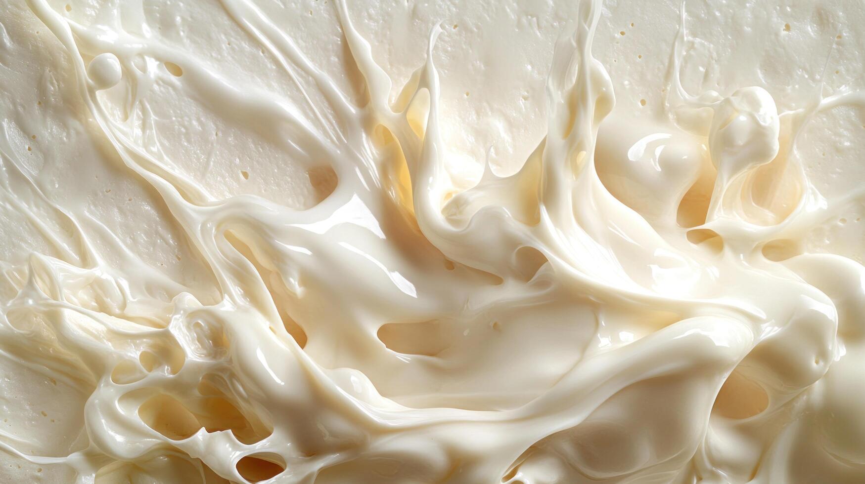 Abstract Whipped Cream Texture with Bubbles and Swirls photo