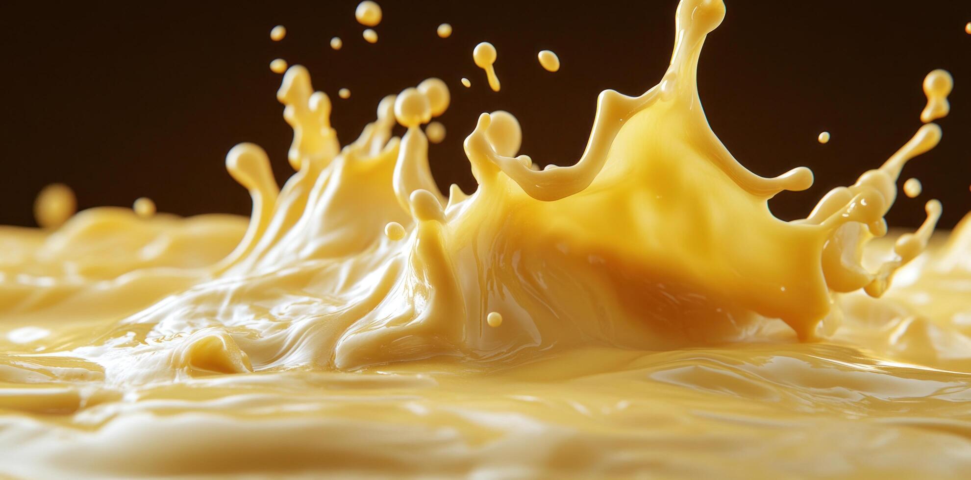 Golden Liquid Splash with Smooth Surface and Dramatic Curves photo