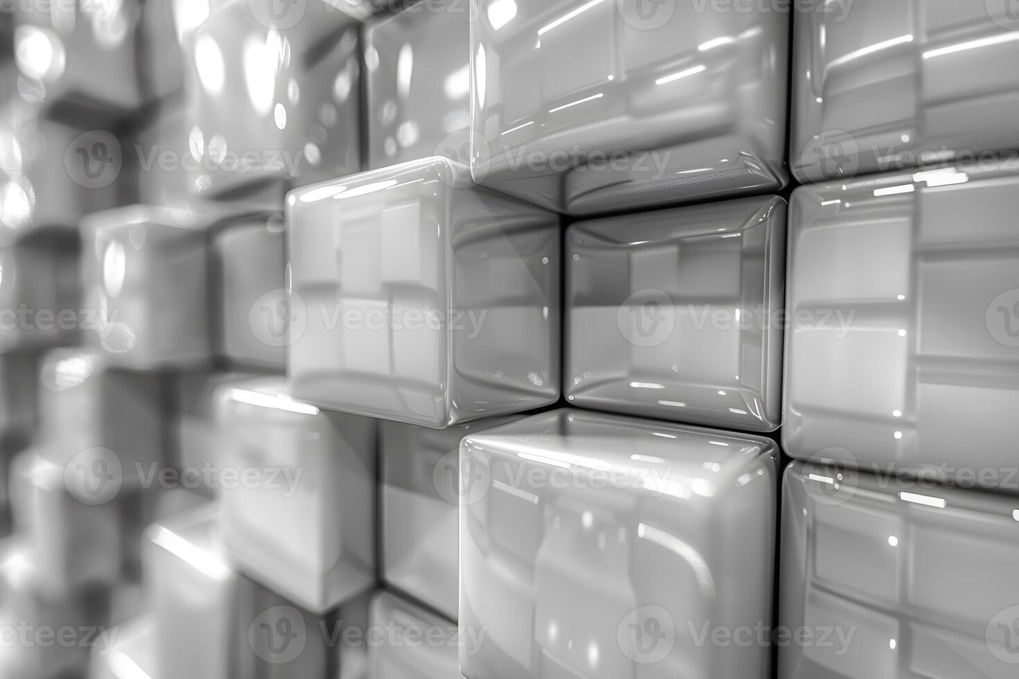 Glossy 3D Abstract Geometric Pattern for Modern Design and Art Concepts photo