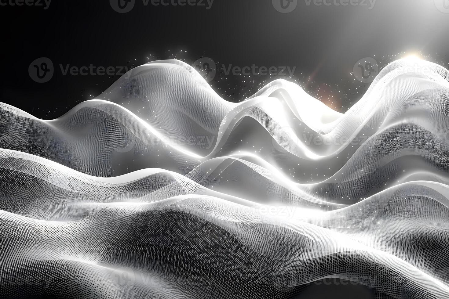 Abstract Digital Waves and Sparkles - Modern Design for Technology and Innovation photo