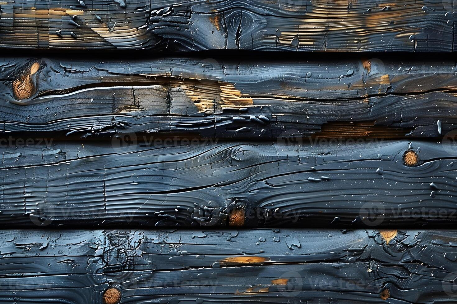 Textured Wooden Wall with Blue Paint and Weathered Finish for Rustic Design photo