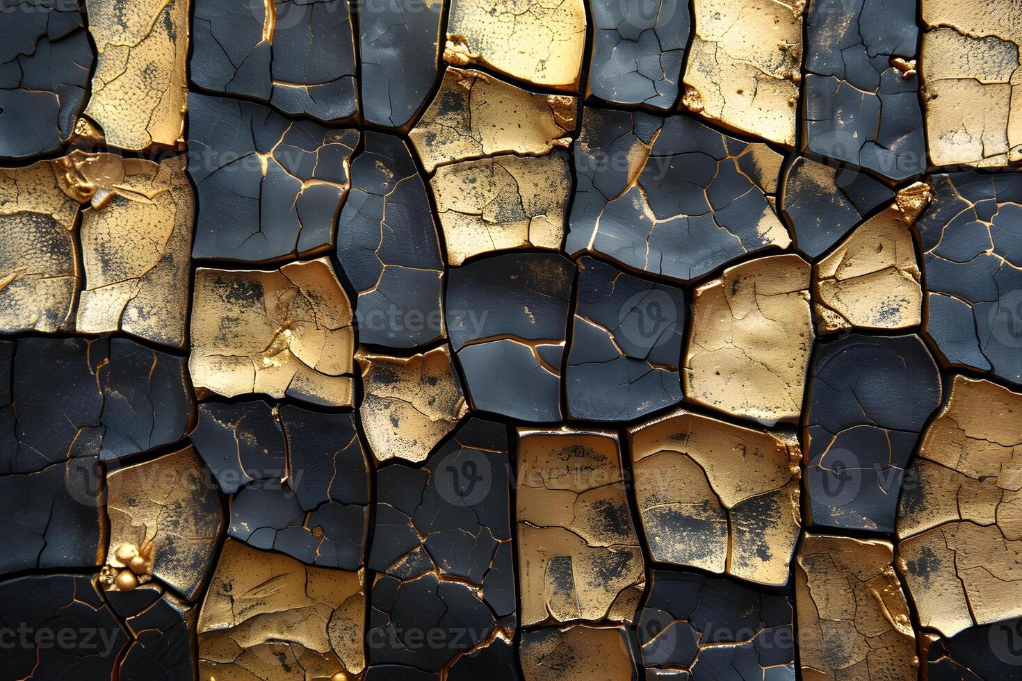 Elegant Gold and Black Crackle Texture for Modern Art and Design photo