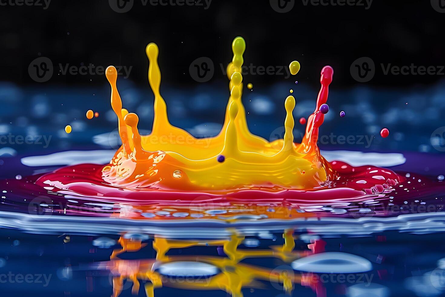 Vivid Paint Splash Burst Capturing Colorful Liquid Motion for Artistic Design photo