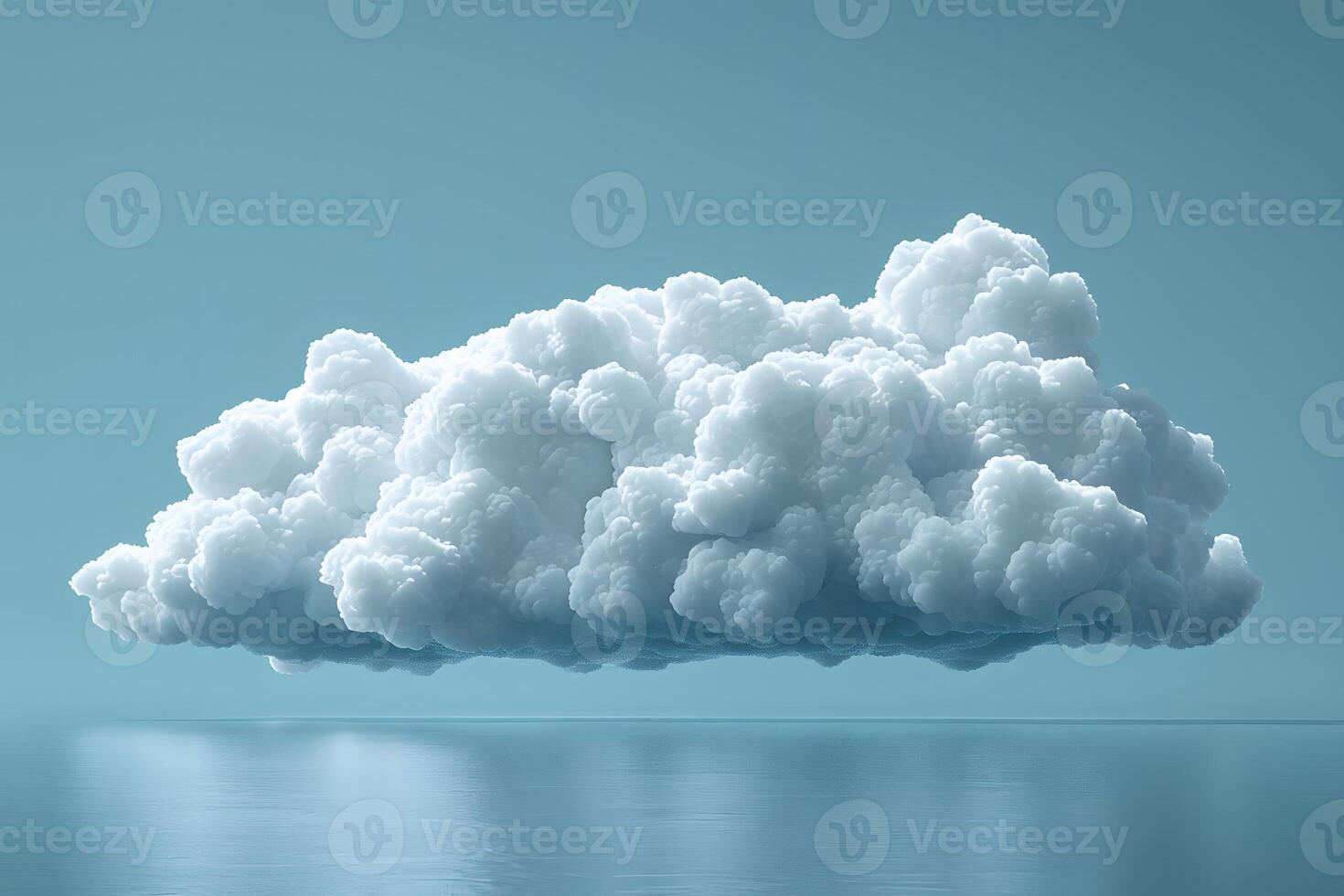 Majestic Cumulus Cloud Over Calm Water for Tranquility and Dreamscape Concepts photo
