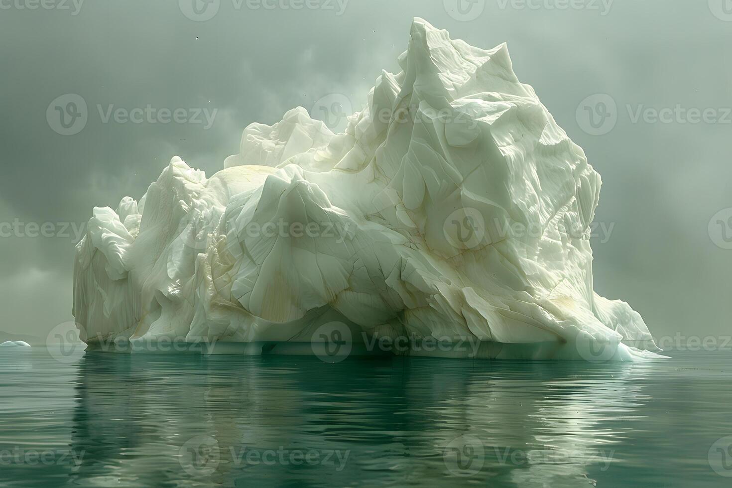 Majestic Iceberg in Tranquil Arctic Waters - Nature's Frozen Sculpture photo
