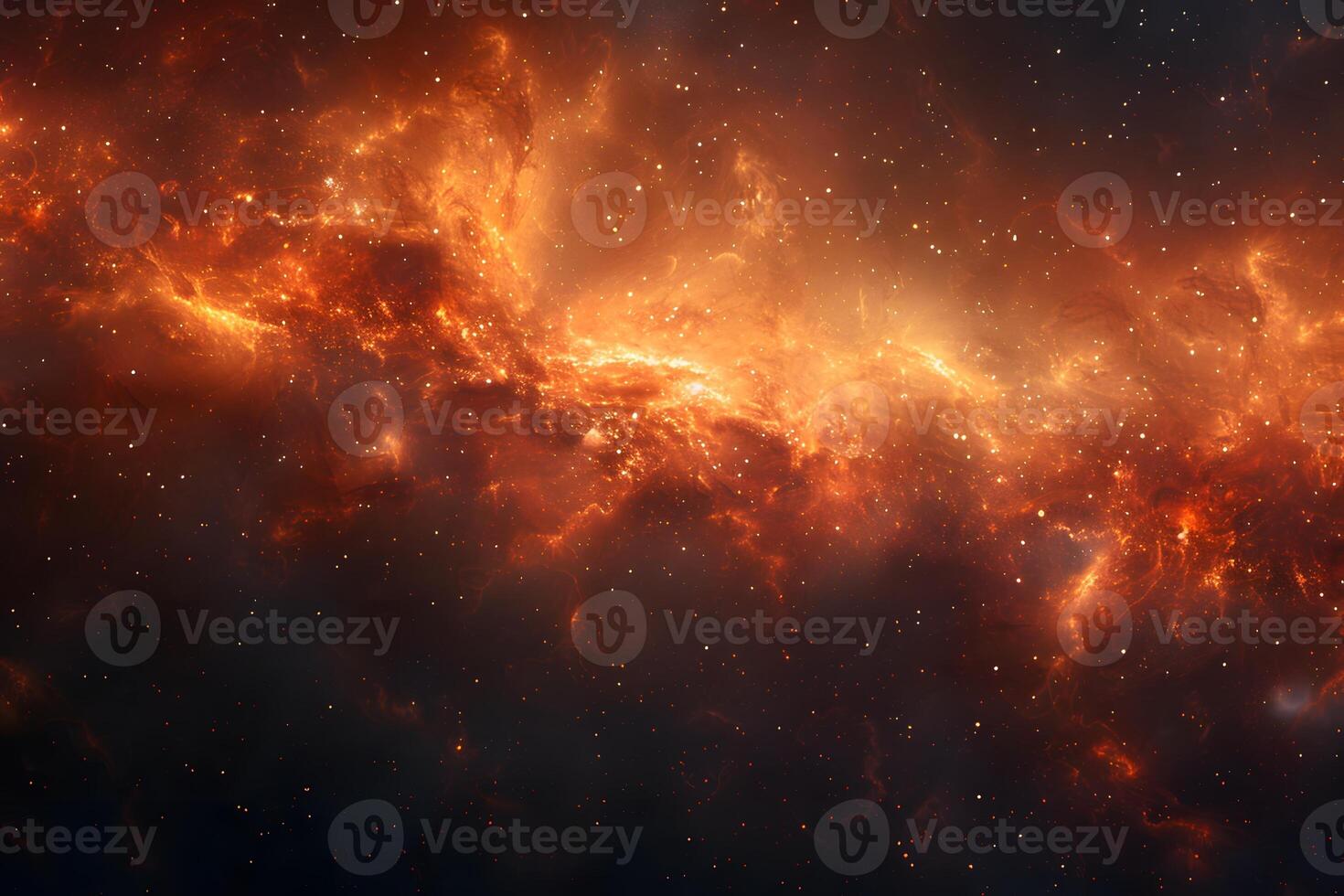 Celestial Wonders Fiery Interstellar Nebula in Deep Space Exploration photo