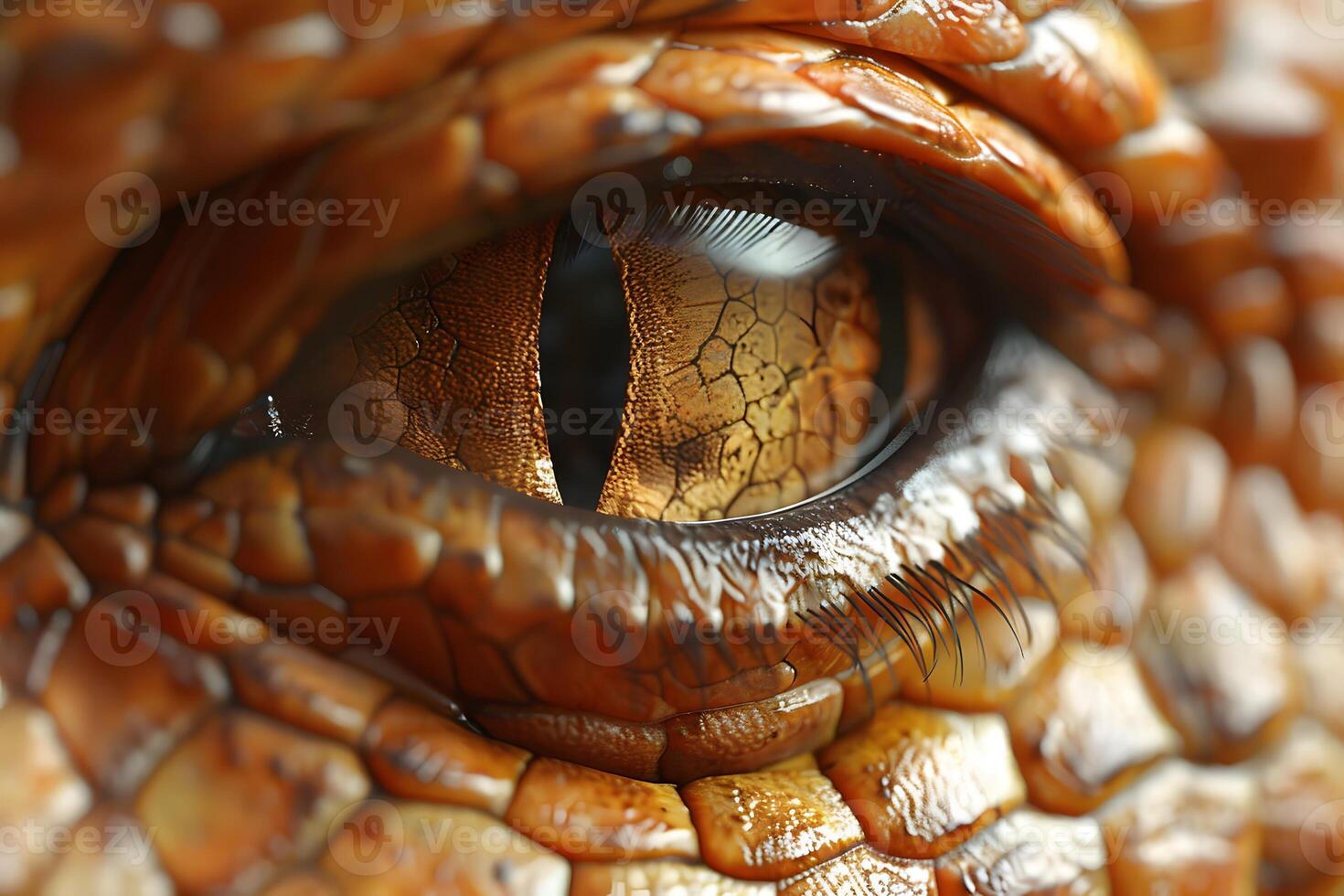 Macro Shot of Reptilian Eye Detailed Texture and Pattern Study for Nature Photography photo