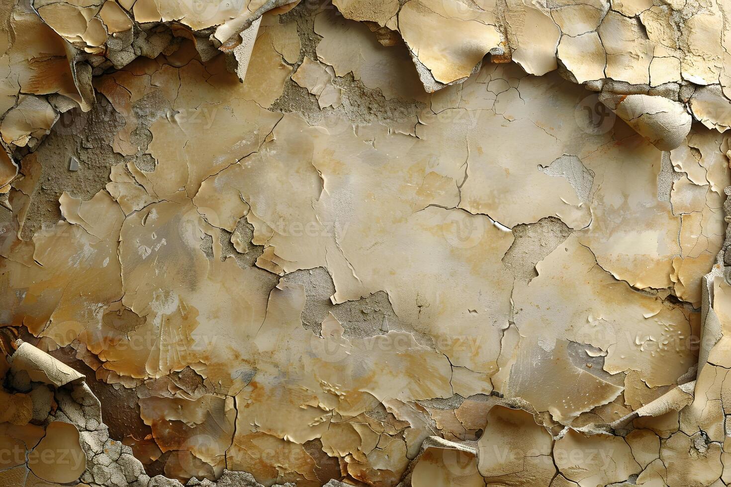 Textured Vintage Wall with Worn, Peeling Paint for Artistic Background Design photo