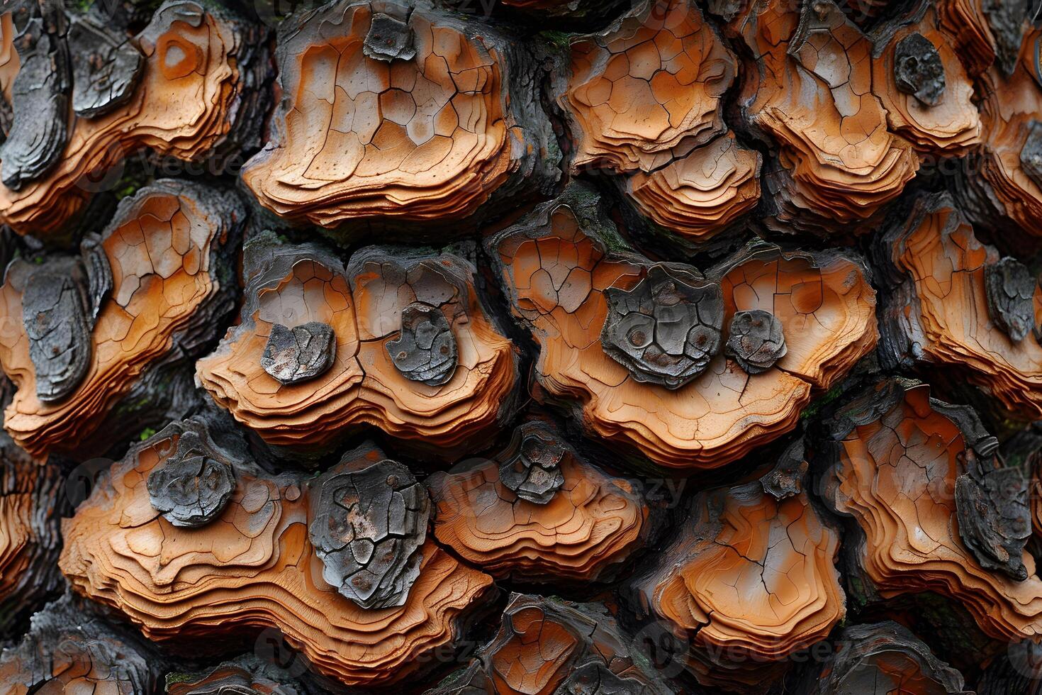Close-Up of Textured Tree Bark for Nature and Texture Design photo