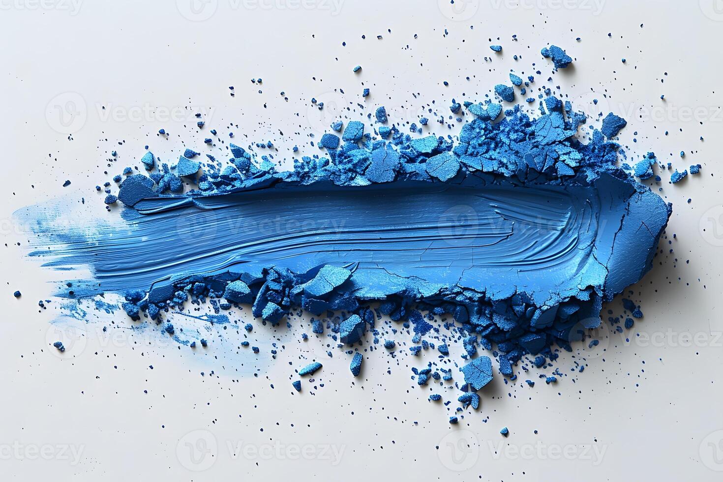 Vibrant Blue Crushed Pigment Texture for Artistic Design and Background photo