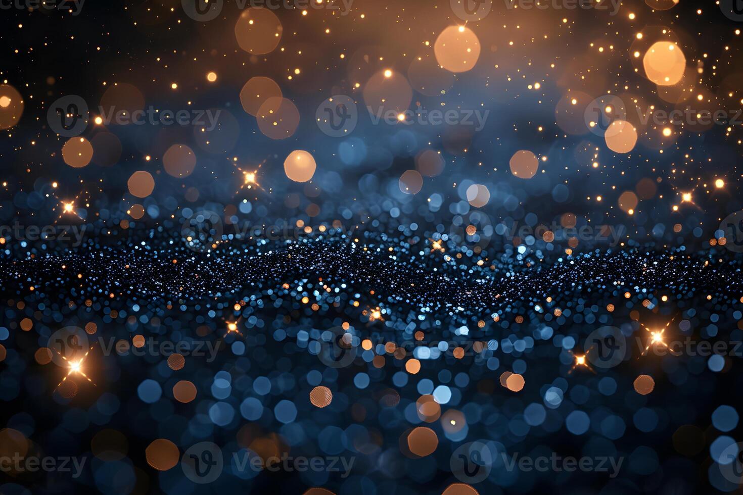 Glittering Bokeh and Stars - Enchanting Background for Festive Design photo