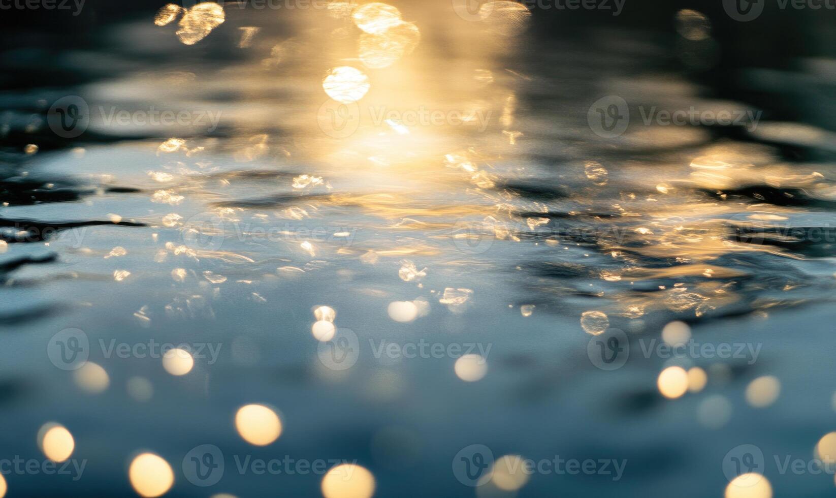 The water is reflecting the light from the sun, creating a beautiful photo