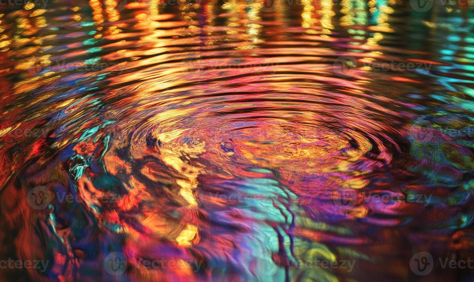 A colorful splash of water with a rainbow effect photo